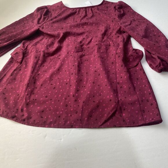 Ingrid & Isabel Maternity‎ 3/4 Sleeve Ruffle Waist Woven Top Size XS - Picture 15 of 16